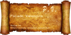 Palade Vanessza névjegykártya